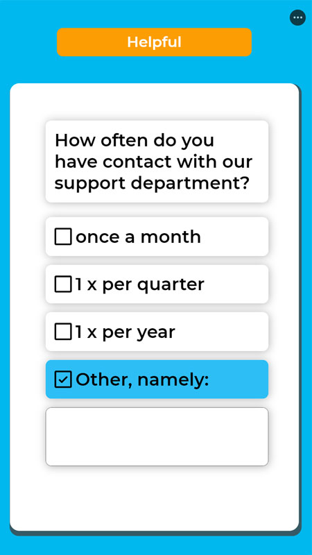 option 'other' in multiple choice questions