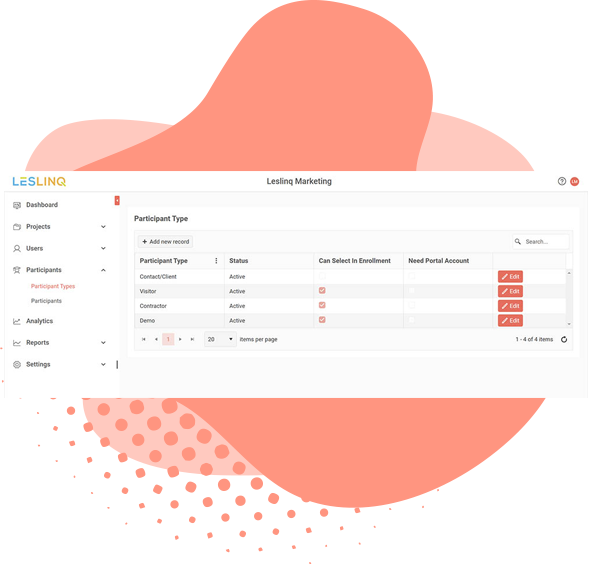 participant types leslinq